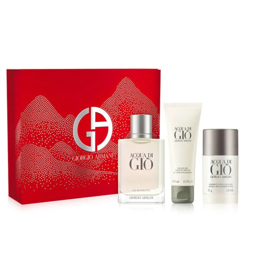 Set Acqua di Gio Pour Homme Apa de toaleta 100 ml + gel de dus 75 ml + deodorant spray 75 ml, Armani