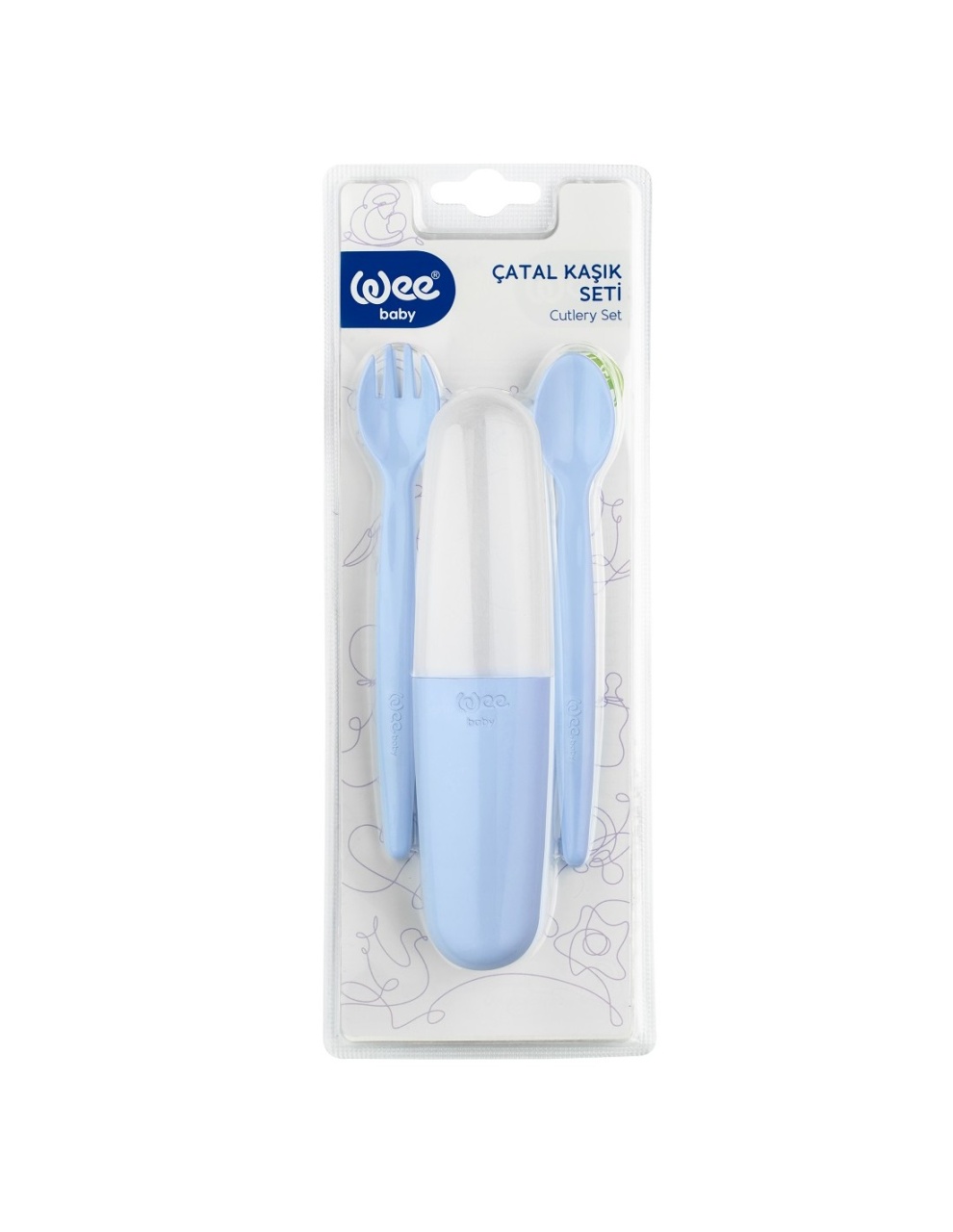 Set furculita si lingura pentru bebelusi cod 134, Wee Baby
