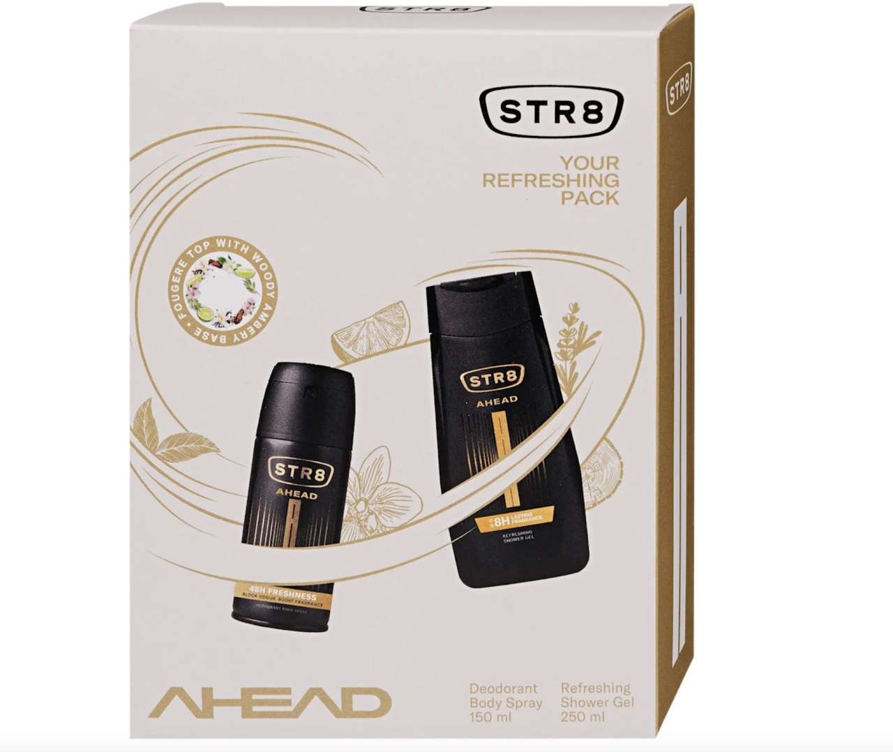 Set gel de duș 250 ml și deodorant spray 150 ml Ahead, STR8