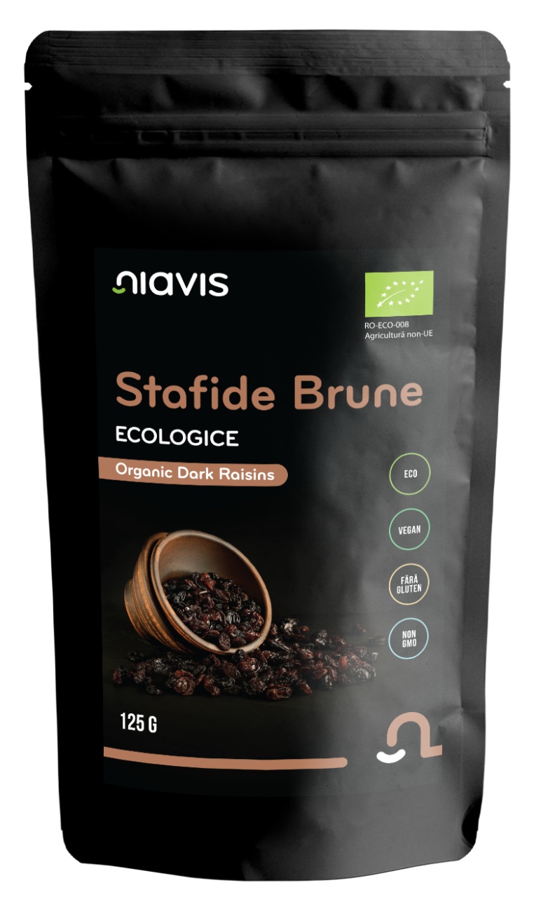 Stafide Brune Ecologice/BIO, 125 g, Niavis