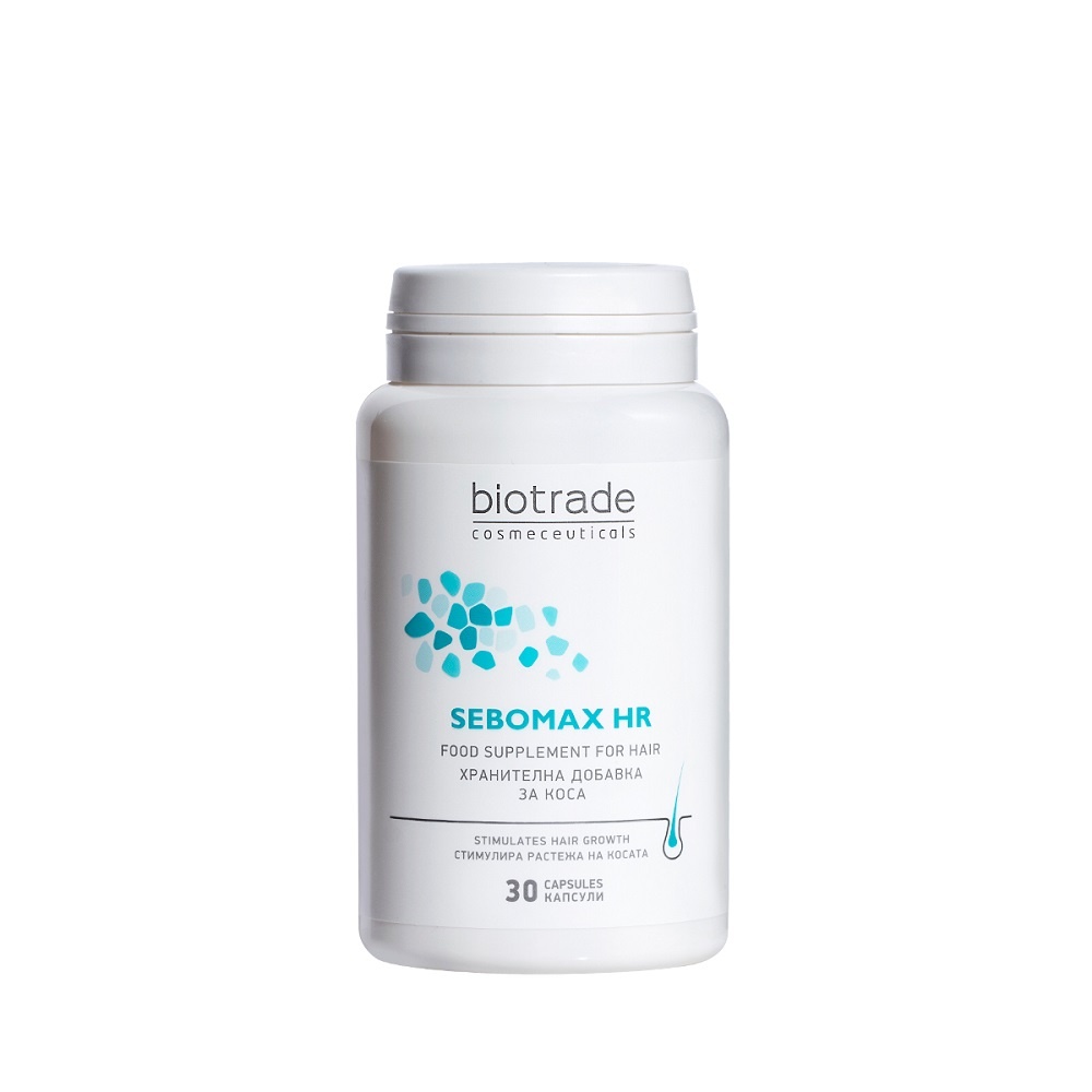 Supliment impotriva caderii parului Sebomax HR, 30 capsule, Biotrade