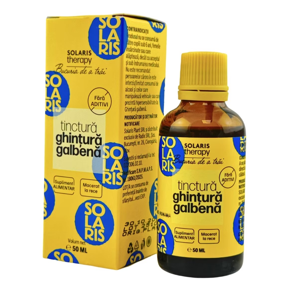 Tinctură Ghintură Galbenă, 50 ml, Solaris