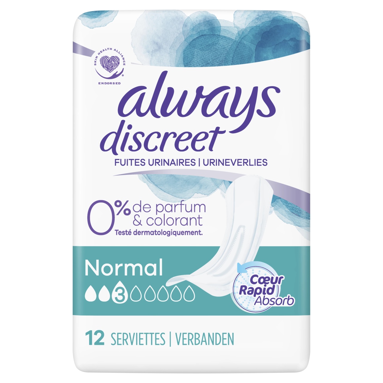 Absorbante pentru incontinenta Discreet Normal, 12 bucati, Always