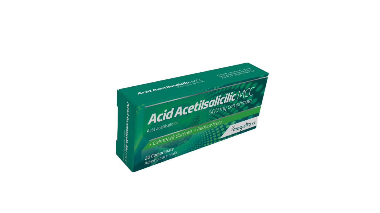 Acid Acetilsalicilic 500mg, 20 comprimate, Magistra