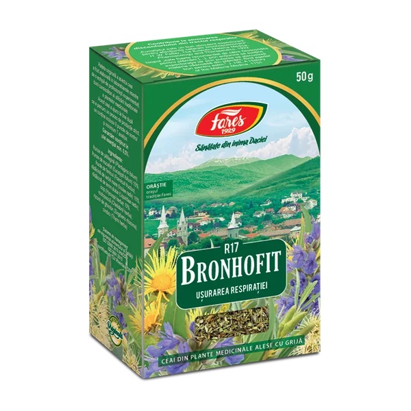 Ceai Bronhofit Ușurarea Respirației, 50 g, Fares
