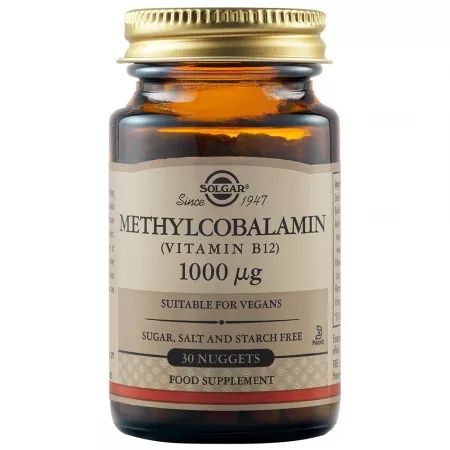 Metilcobalamina Vitamina B12 1000μg, 30 tablete, Solgar