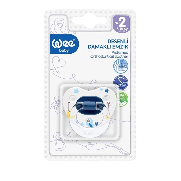 Suzeta din silicon ortodontica cu desen nr.2, 1 bucata 834, Wee Baby