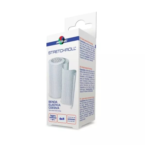 Bandaj elastic autoadeziv Stretchroll Master-Aid, 4mx8cm, Pietrasanta Pharma