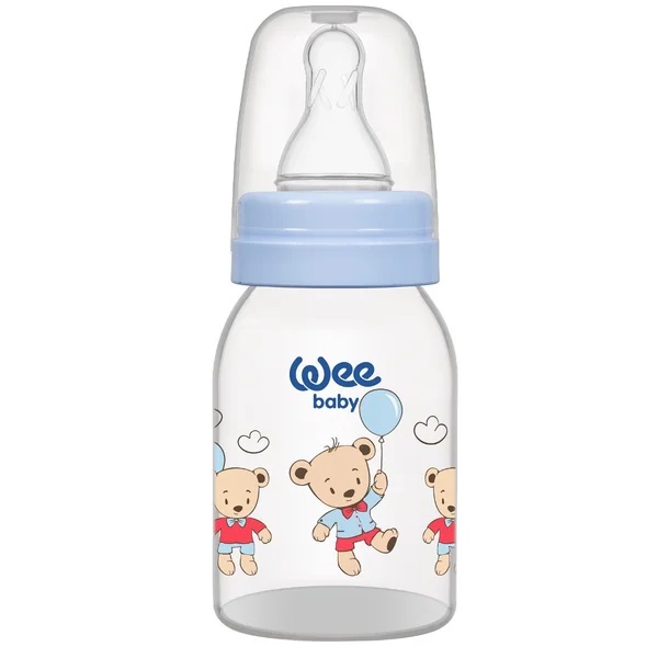Biberon cu tetină rotundă, cod 851, 125 ml, Wee Baby