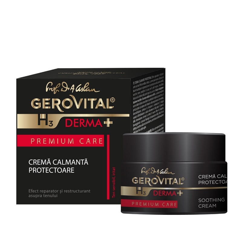 Crema calmanta protectoare H3 Derma+ Premium Care, 50ml, 477, Gerovital