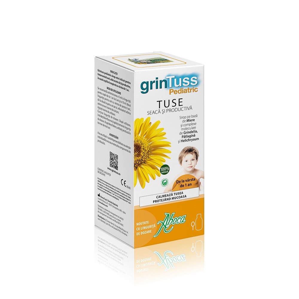 GrinTuss Pediatric sirop pentru copii, 180 ml, Aboca