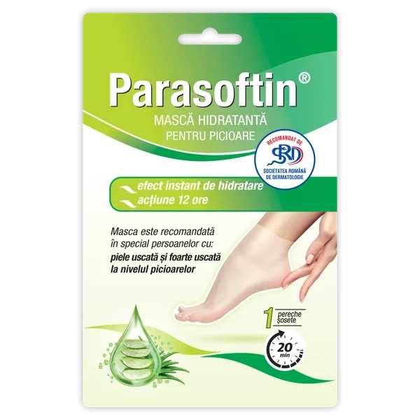 Masca hidratanta pentru picioare Parasoftin, 1 pereche, Zdrovit