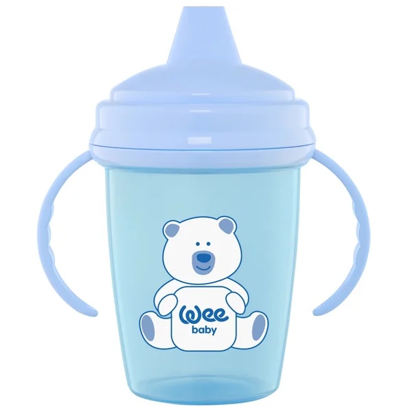 Pahar cu maner pentru bebelusi care nu curge 755, 240ml, Wee Baby