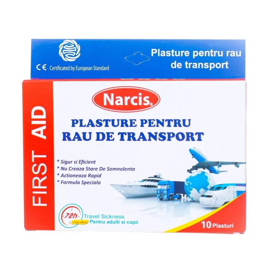 Plasturi pentru rau de transport, 10 bucati, Narcis