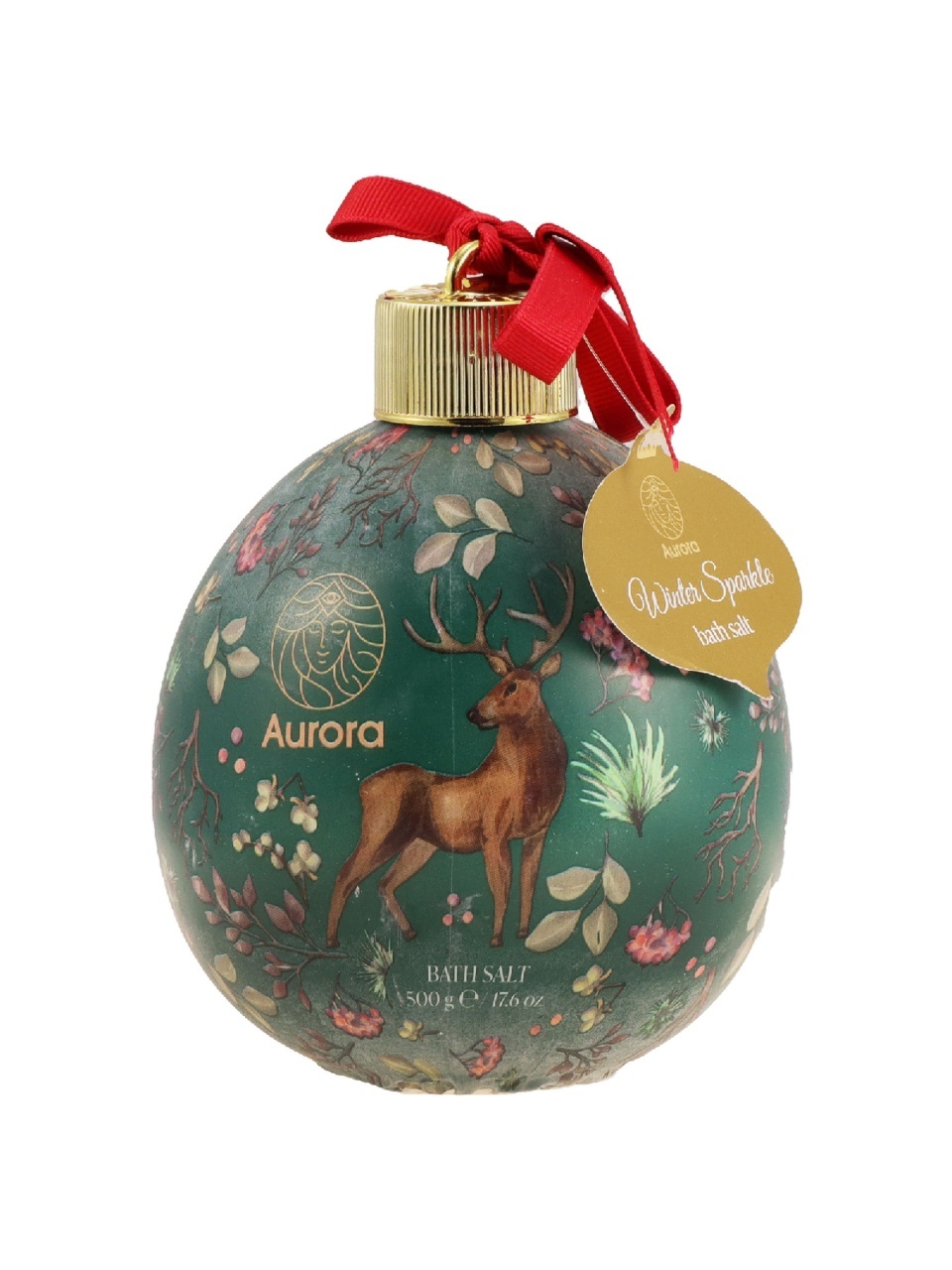 Sare de baie Winter Sparkle, aroma de busuioc thailandez și grepfrut, 500 g, Aurora