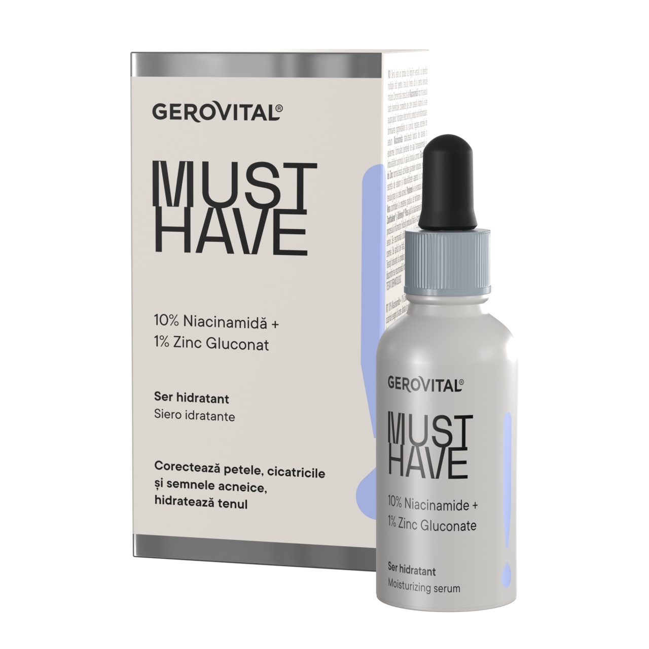 Ser hidratant Must Have cu Niacinamida 10%, 30ml, 718, Gerovital