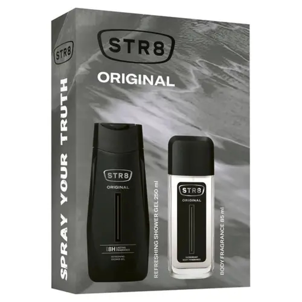 Set STR8 Original gel de dus 250 ml si deodorant spray 85 ml, STR8