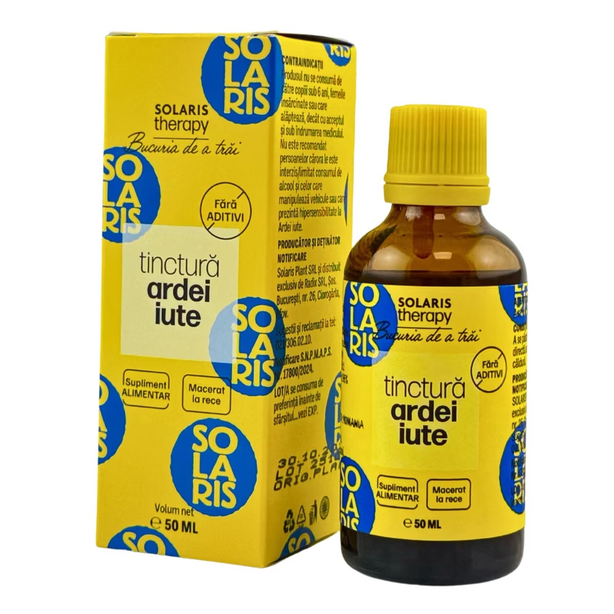Tinctură Ardei Iute, 50 ml, Solaris