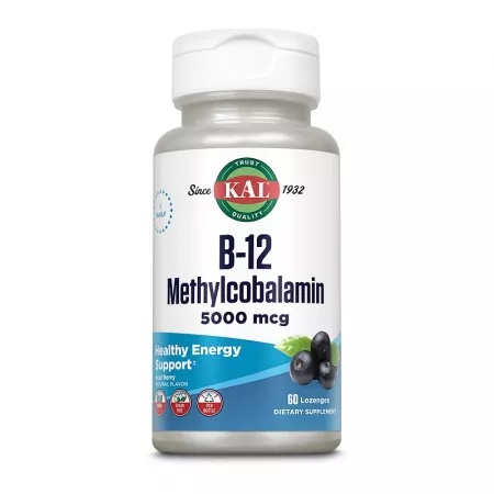 Vitamina B12 Methylcobalamin Kal, 5000 mcg, 60 comprimate, Secom