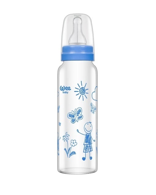 Biberon din sticla termorezistentă, cod 772 240 ml, Wee Baby