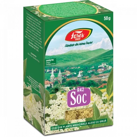 Ceai flori de soc, 50g, Fares