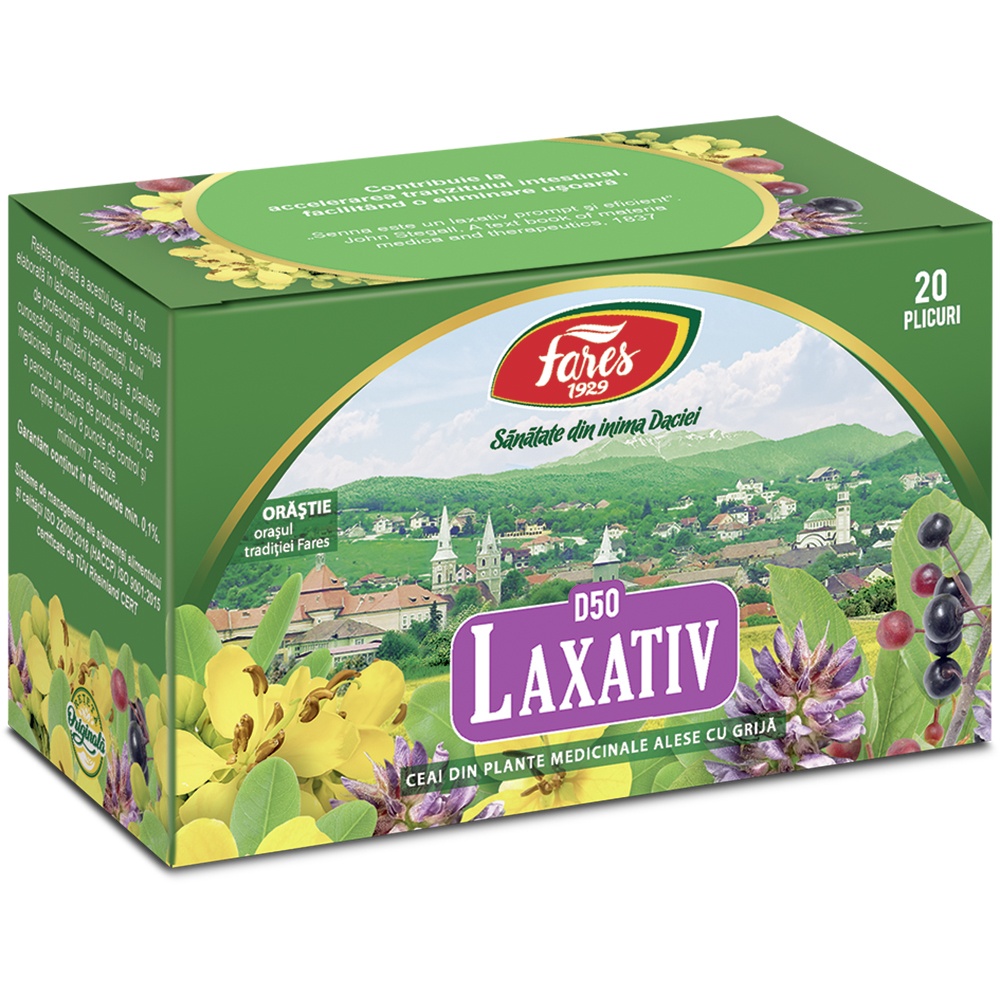 Ceai laxativ, 20 plicuri, Fares
