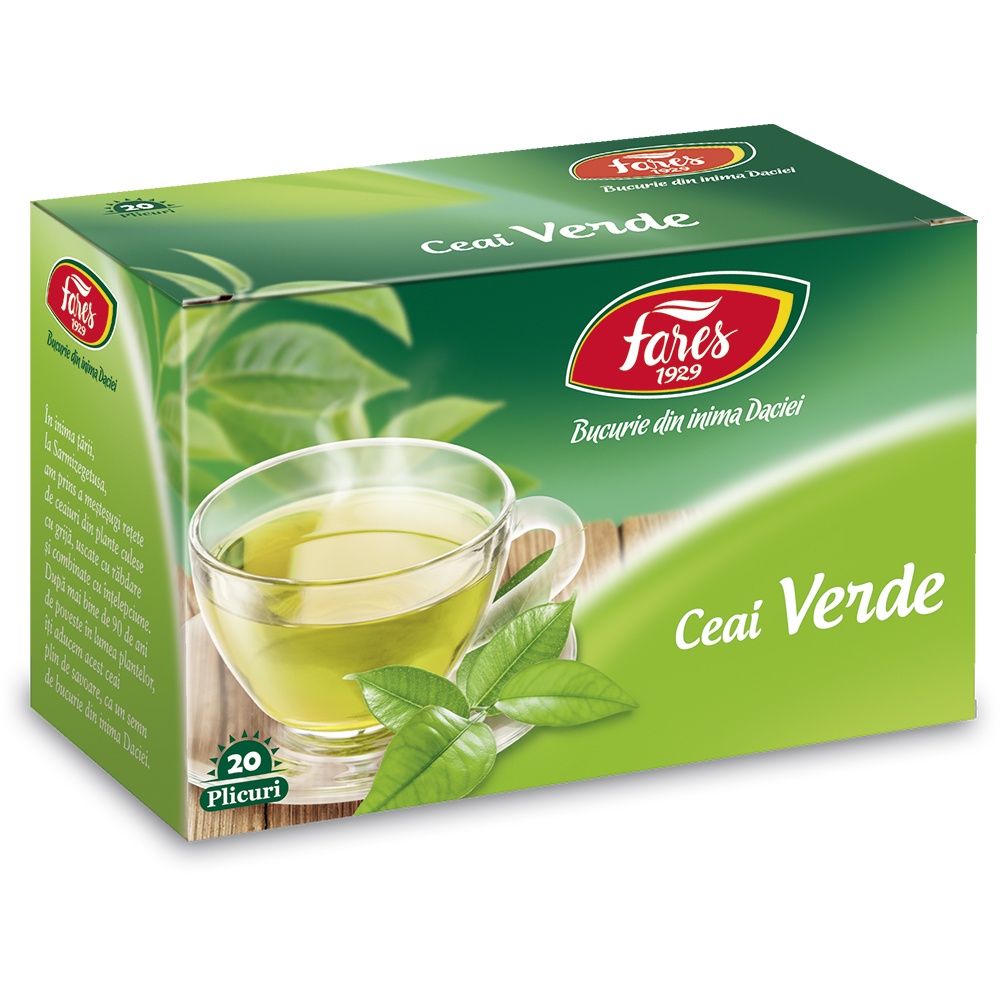 Ceai verde, 20 plicuri, Fares