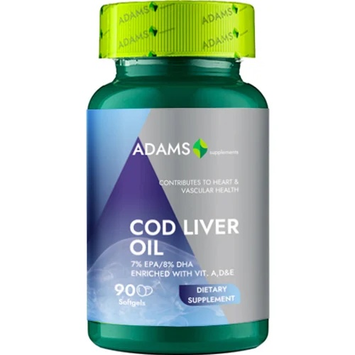 Cod Liver Oil 1000 mg, 90 capsule, Adams