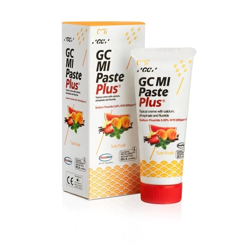 Crema dentara topica pe baza de apa cu aroma de Tutti Frutti Tooth Mousse, 40 g, GC