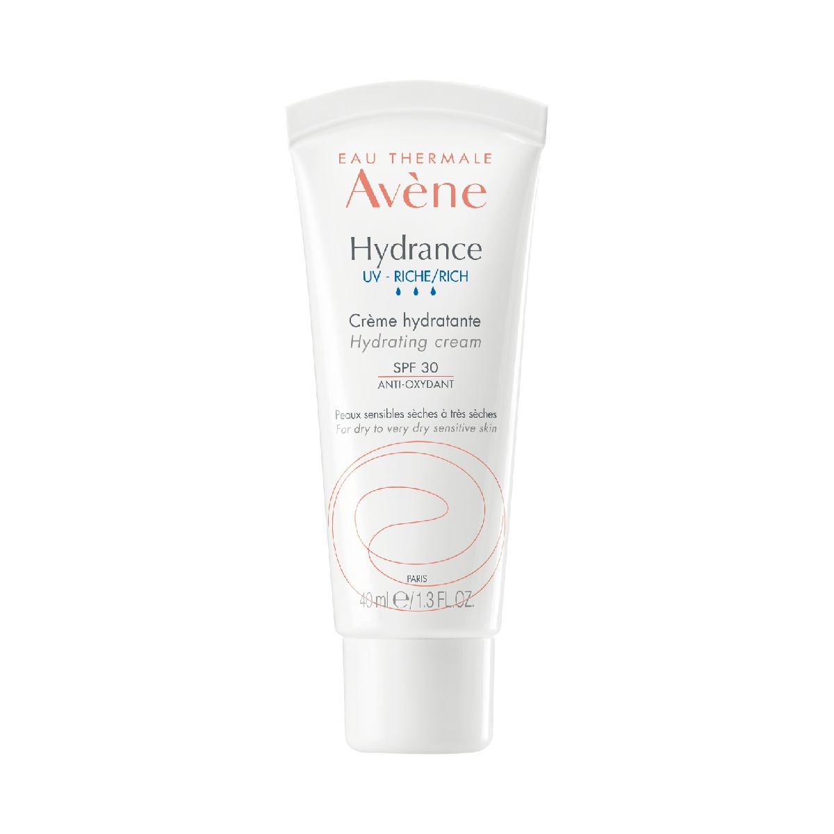 Crema hidratanta pentru ten uscat si foarte uscat SPF30 Hydrance Riche UV, 40ml, Avene