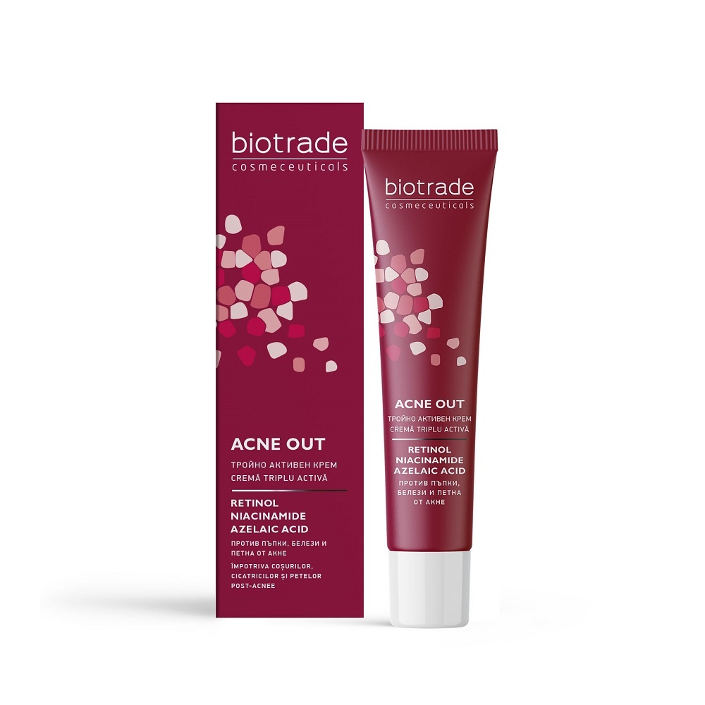 Crema triplu activa Acne Out, 30ml, Biotrade