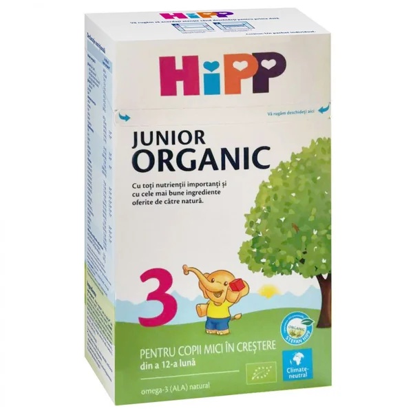 Lapte praf de crestere Organic 3, 500g, Hipp