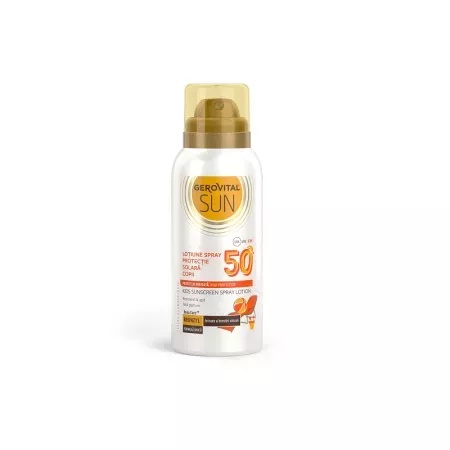 Lotiune spray cu protectie solara pentru copii cu SPF50, 100ml, 4650, Gerovital Sun