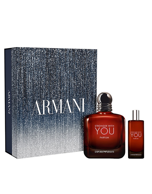 Set Stronger With You: Apa de Toaleta 100 ml + Apa de Toaleta 15 ml, Armani