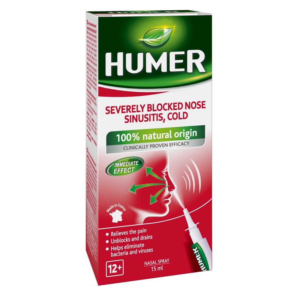 Spray nazal pentru confort și respirație ușoară, 15 ml, Humer