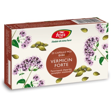 Vermicin forte, D102, 20 capsule moi, Fares