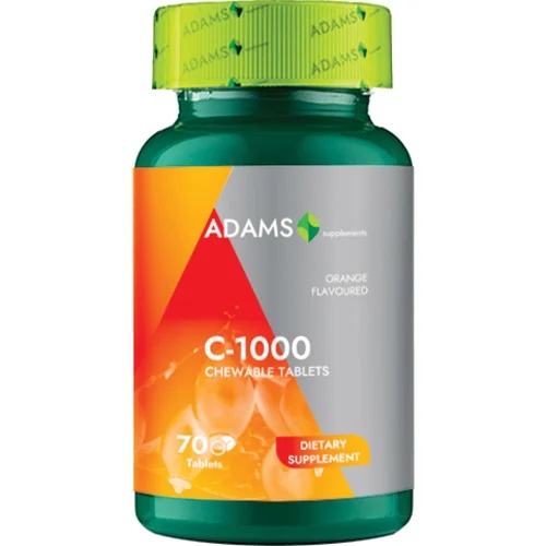 Vitamina C-1000, 70 tablete masticabile, Adams Vision