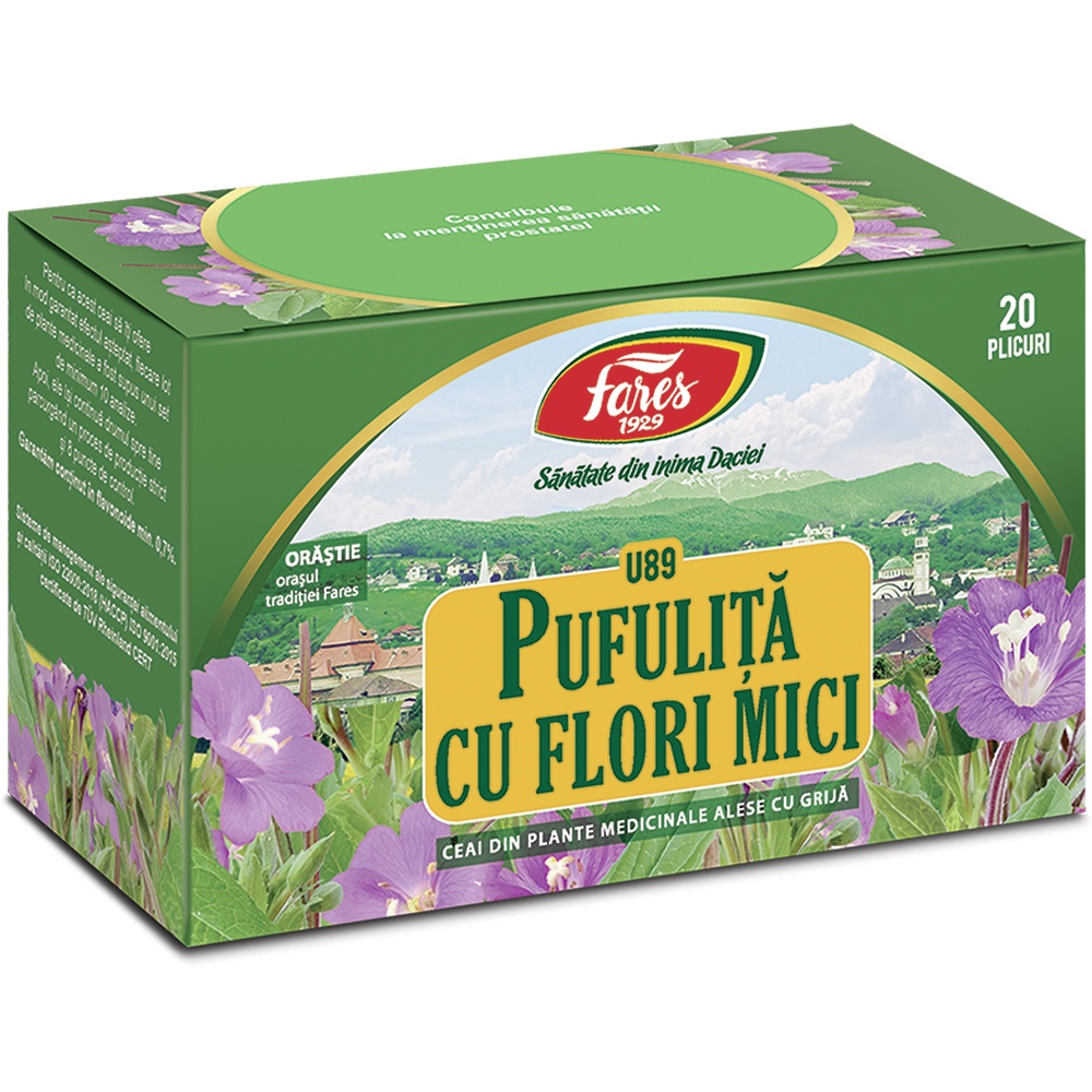 Ceai pufulita flori mici, 20 plicuri, Fares