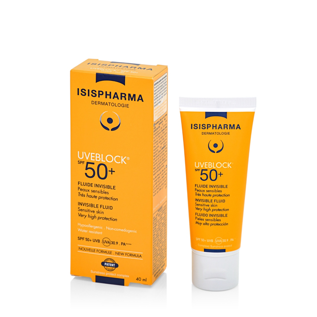 Fluid protectie solara UVEBLOCK SPF 50+, 40ml, Isis Pharma