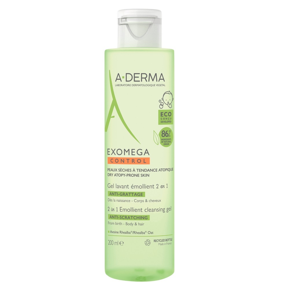 Gel spumant 2 in 1 Exomega Control, 200ml, A-Derma