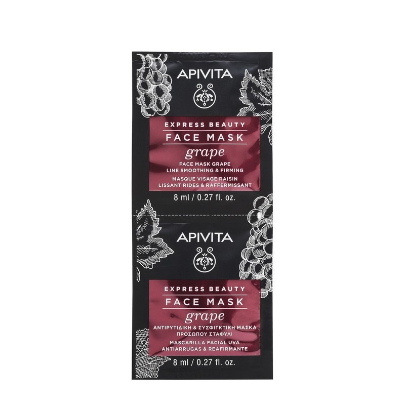 Masca de fata antirid cu extract de struguri, 2 x 8 ml, Apivita