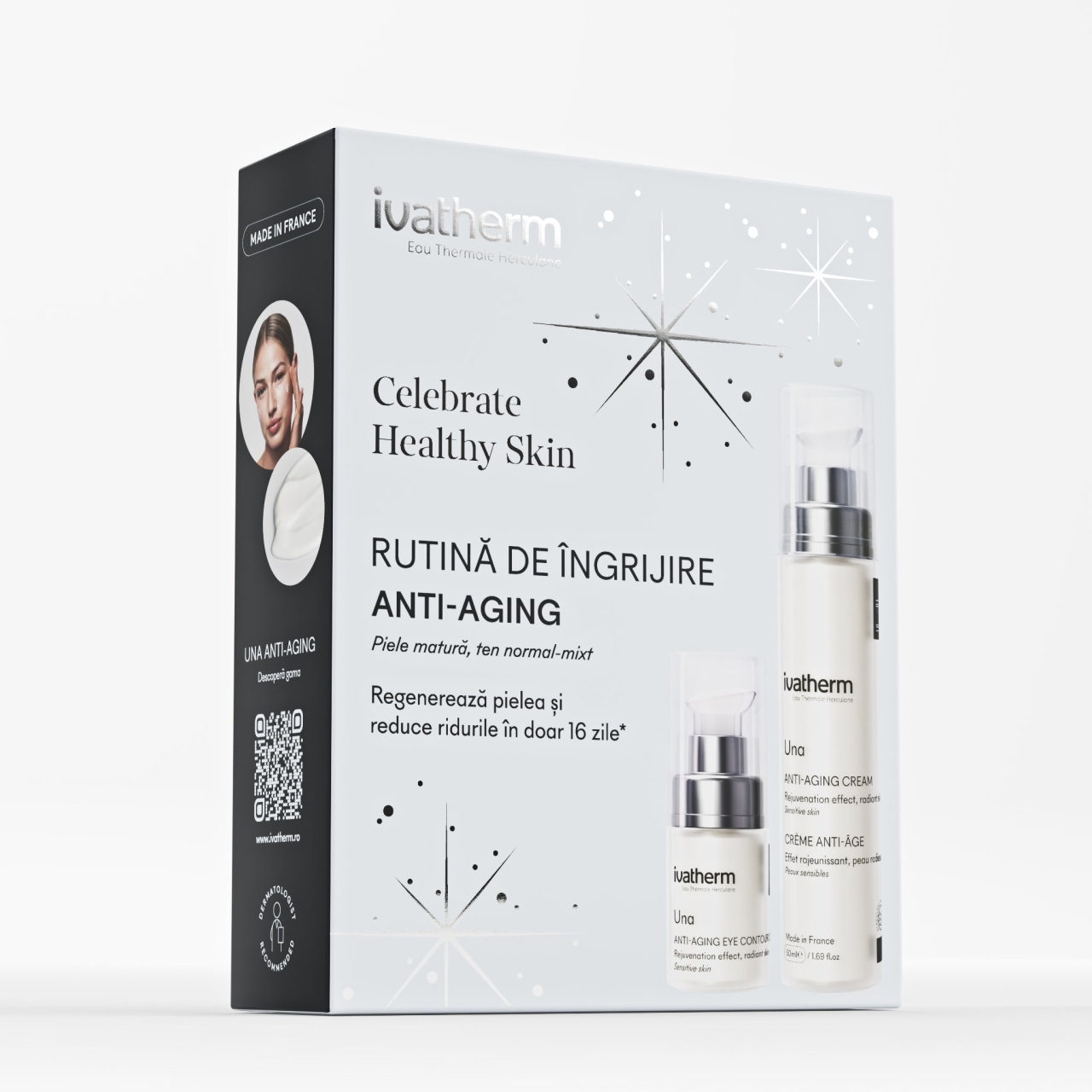 Pachet Cremă Anti-Aging UNA 50 ml + Cremă Anti-Aging Contur de Ochi UNA 15 ml – Ivatherm