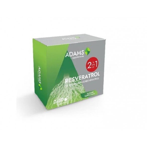 Pachet Resveratrol, 50mg, 30+30 capsule, Adams