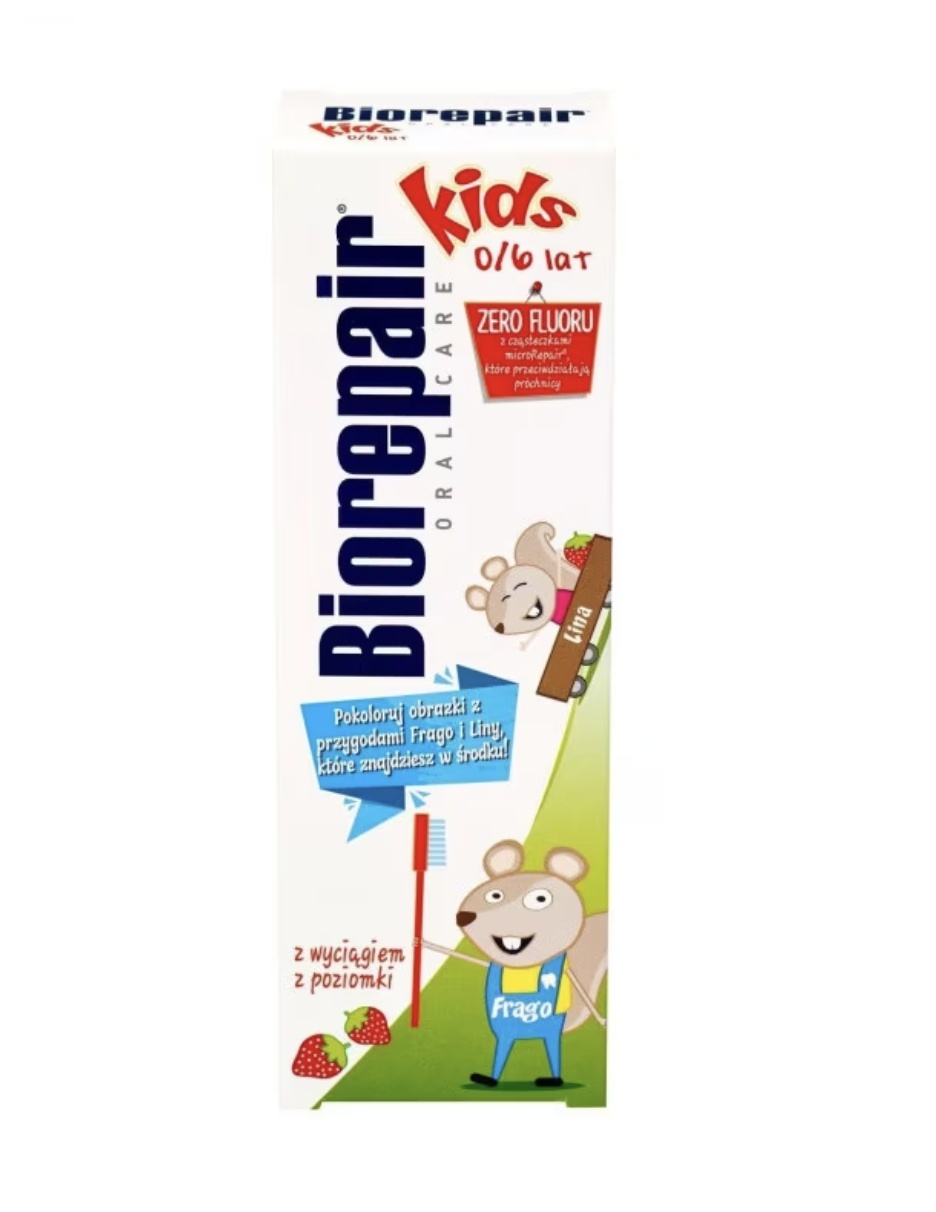 Pasta de dinti Junior 0-6 ani, cu aroma de capsuna, 50 ml, Biorepair
