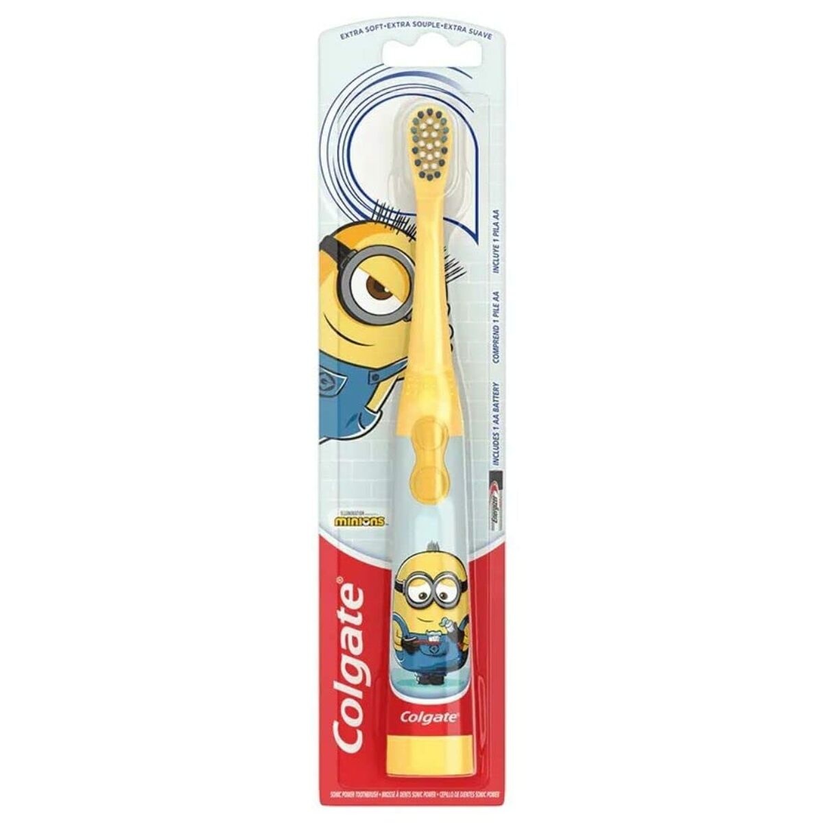 Periuta de dinti 3+ extra soft, cu baterii, Minions, Colgate