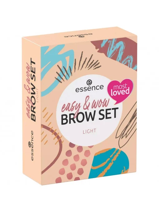 Set pentru sprancene easy & wow light, Essence
