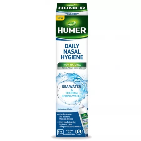 Spray cu apa termala pentru igiena zilnica a nasului, 50 ml, Humer