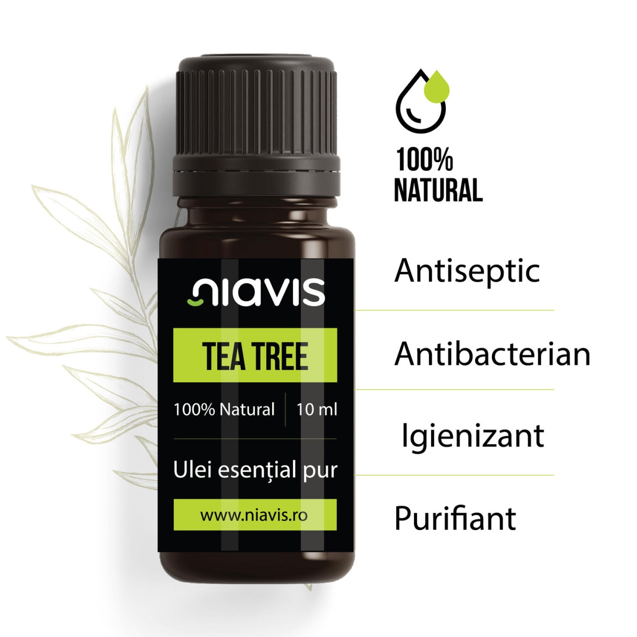 Ulei esential de Tea Tree, 10 ml, Niavis