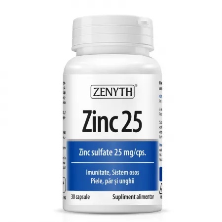 Zinc, 25mg, 30 capsule, Zenyth