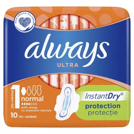 Absorbante Always Ultra Normal, 10 bucati, P&G